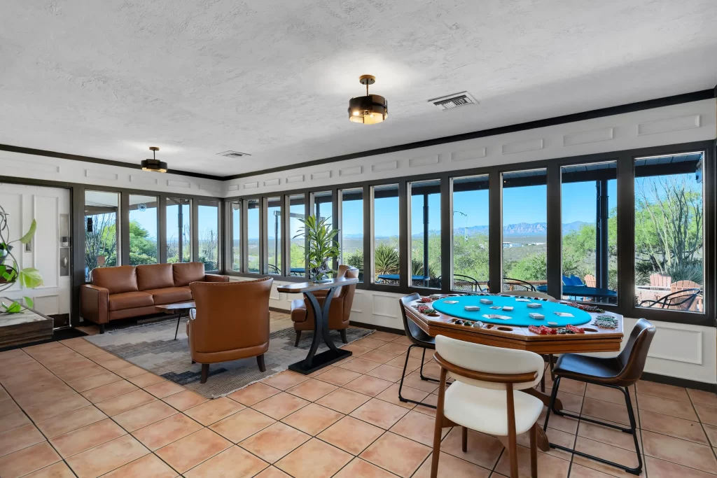 Historic lobby of Lookout Lodge in Tombstone, Arizona showcasing Wild West heritage and welcoming guests near O.K. Corral