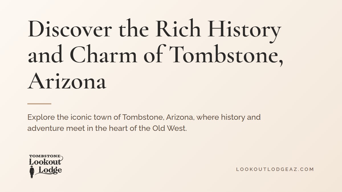 Title card reading Discover the Rich History and Charm of Tombstone, Arizona