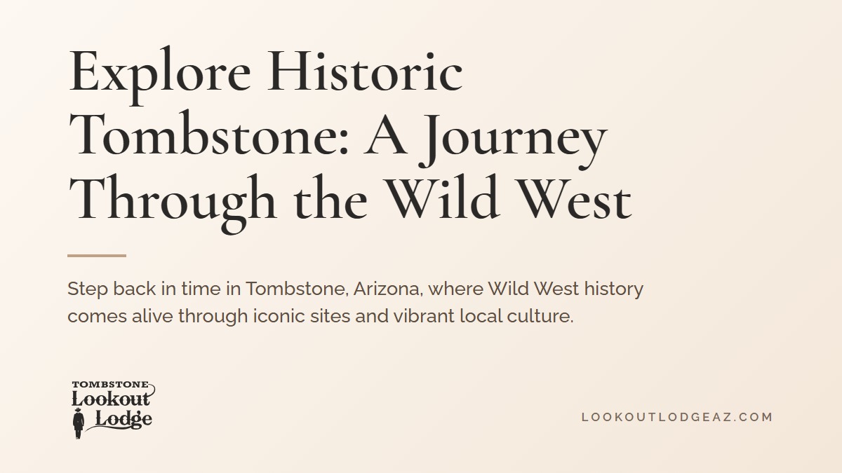 Title card reading Explore Historic Tombstone: A Journey Through the Wild West