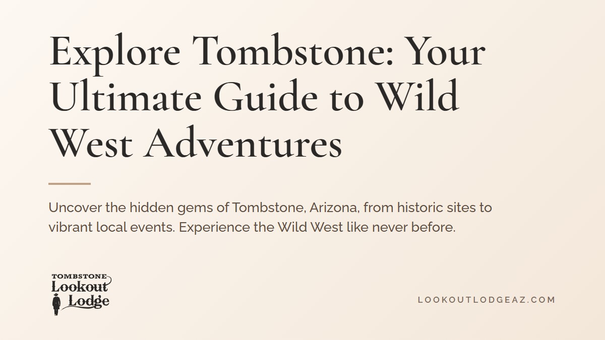 Title card reading Explore Tombstone: Your Ultimate Guide to Wild West Adventures