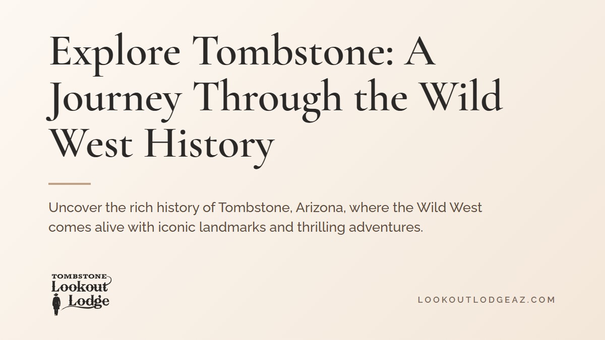 Title card reading Explore Tombstone: A Journey Through the Wild West History
