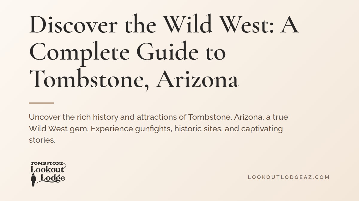 Title card reading Discover the Wild West: A Complete Guide to Tombstone, Arizona