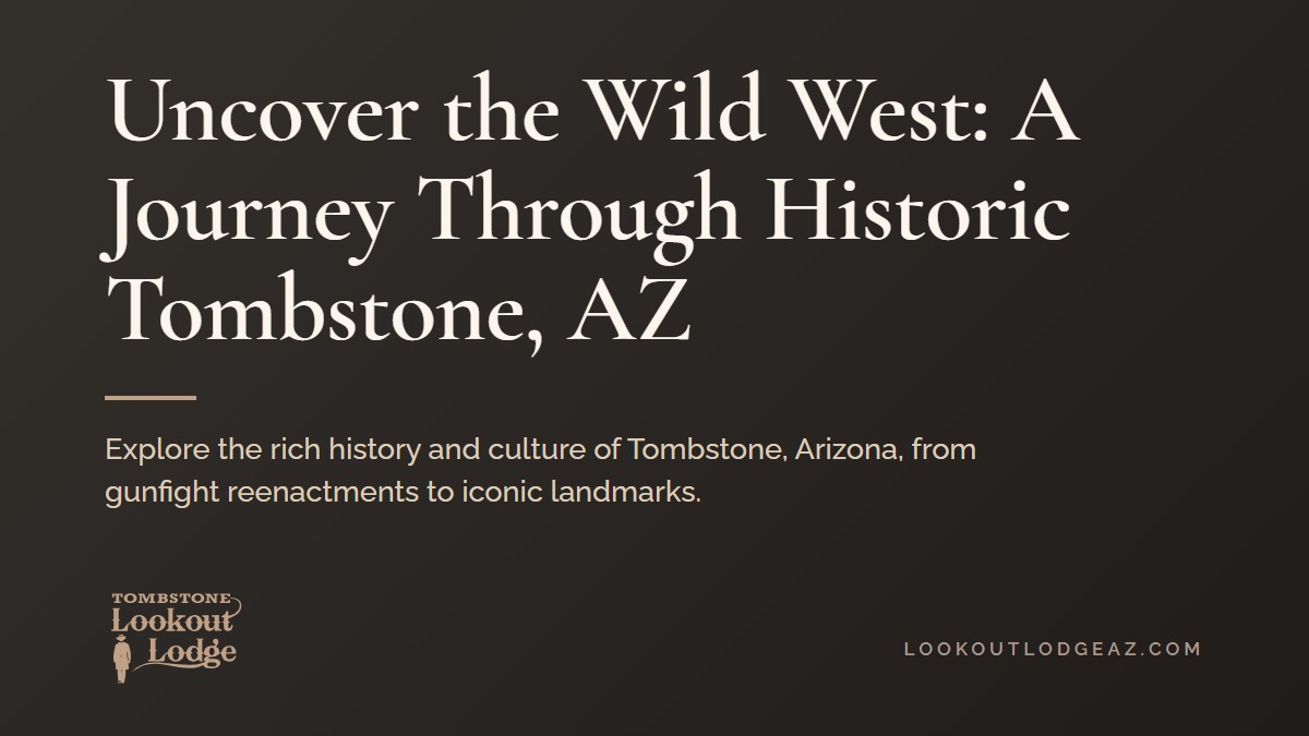Title card reading Uncover the Wild West: A Journey Through Historic Tombstone, AZ