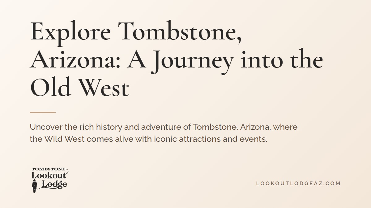 Title card reading Explore Tombstone, Arizona: A Journey into the Old West