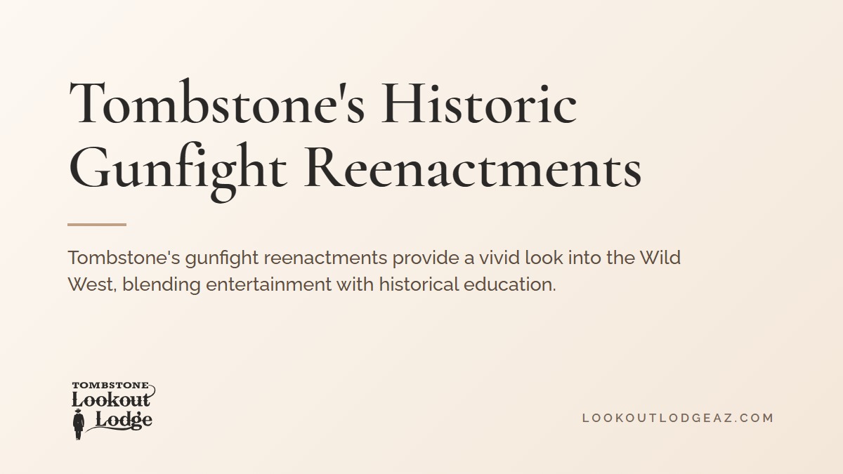 Title card reading Tombstone's Historic Gunfight Reenactments