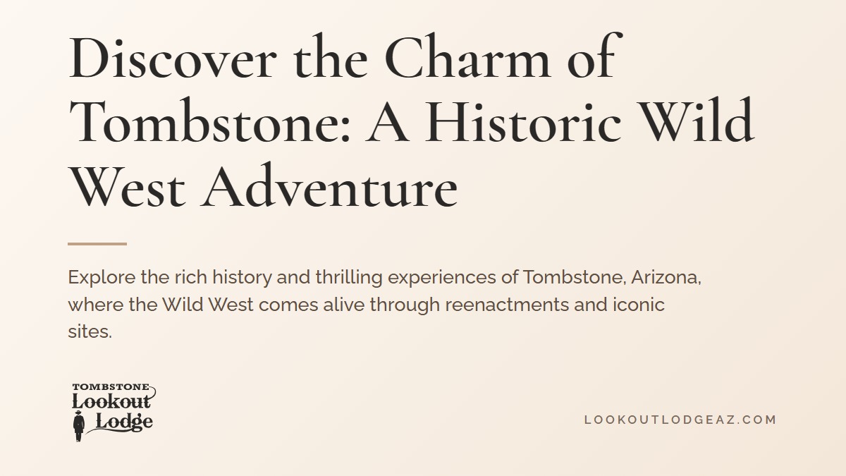 Title card reading Discover the Charm of Tombstone: A Historic Wild West Adventure