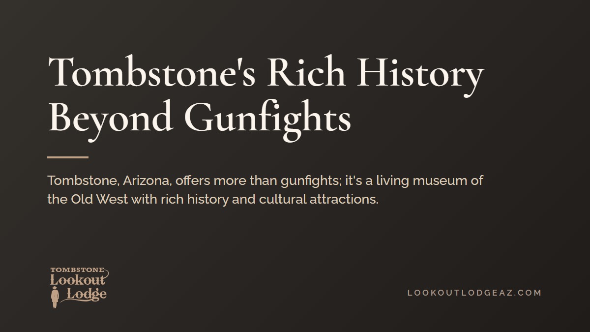 Title card reading Tombstone's Rich History Beyond Gunfights