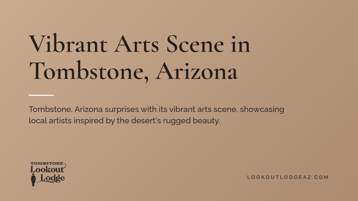 Title card reading Vibrant Arts Scene in Tombstone, Arizona